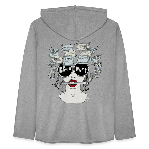 ADHD Brain Dump - Let Unisex hættetrøje - Let sweatshirt med hætte, unisex - grå meleret - Dajlig