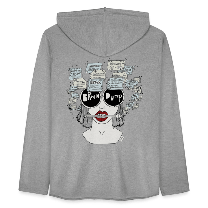 ADHD Brain Dump - Let Unisex hættetrøje - Let sweatshirt med hætte, unisex - grå meleret - Dajlig