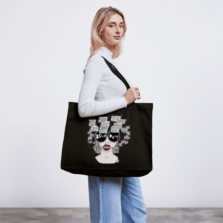 ADHD Brain Dump - Stor kraftig mulepose i genbrugsstof - Stanley/Stella recycled shopping bag - grå meleret - Dajlig