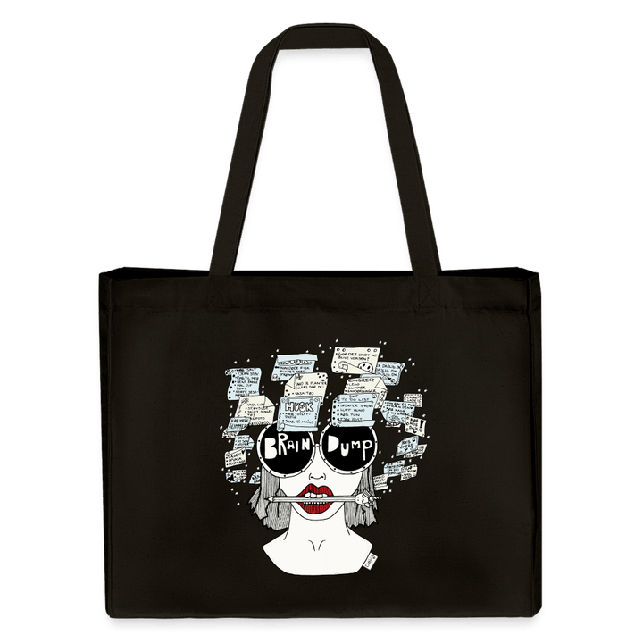 ADHD Brain Dump - Stor kraftig mulepose i genbrugsstof - Stanley/Stella recycled shopping bag - sort - Dajlig