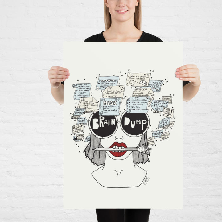 ADHD Brain Dump Tryk/Plakat - Plakat - 50×70 cm - Dajlig.dk