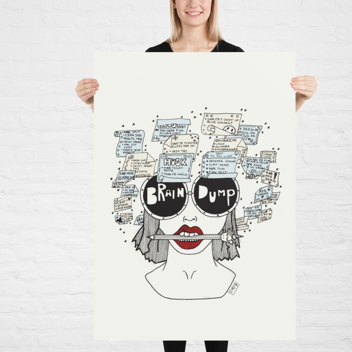 ADHD Brain Dump Tryk/Plakat - Plakat - 70×100 cm - Dajlig.dk