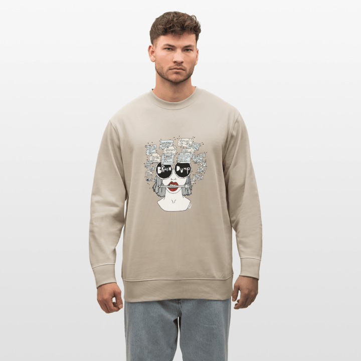 ADHD Brain Dump - Unisex Sweatshirt - Stanley/Stella økologisk unisex - sweatshirt CHANGER - beige - Dajlig