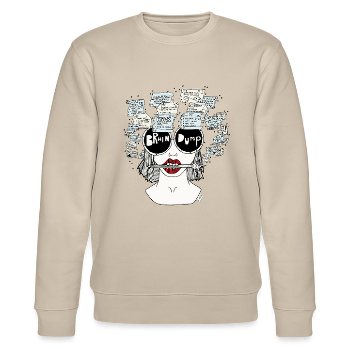 ADHD Brain Dump - Unisex Sweatshirt - Stanley/Stella økologisk unisex - sweatshirt CHANGER - beige - Dajlig