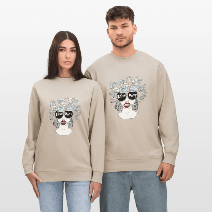 ADHD Brain Dump - Unisex Sweatshirt - Stanley/Stella økologisk unisex - sweatshirt CHANGER - beige - Dajlig
