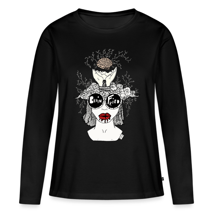 ADHD Brain Fried - Dame langærmet trøje - Dame premium T-shirt med lange ærmer - hvid - Dajlig