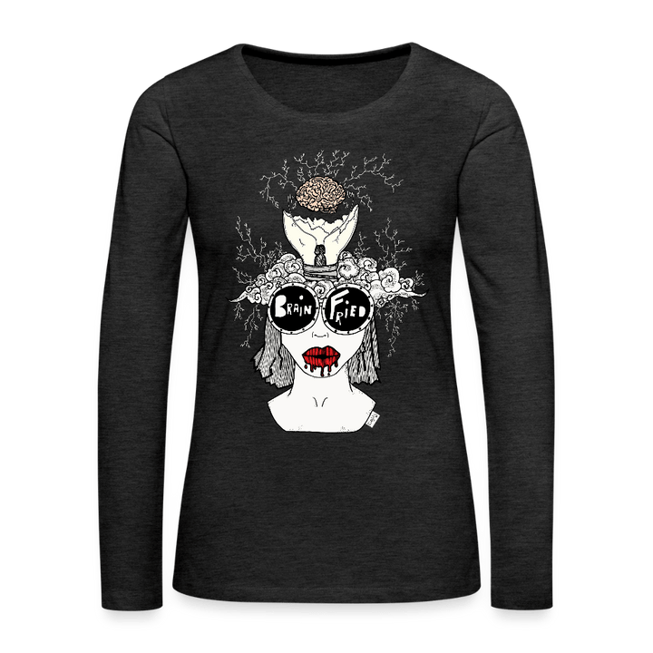 ADHD Brain Fried - Dame langærmet trøje - Dame premium T-shirt med lange ærmer - sort - Dajlig