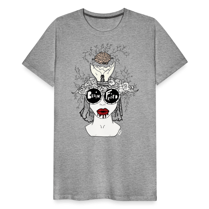 ADHD Brain Fried Herre T-shirt - Herre premium T-shirt - grå meleret - Dajlig