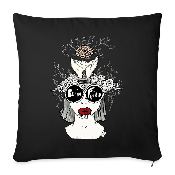 ADHD Brain Fried - Sofapude - Sofapude med fyld 44 x 44 cm - sort - Dajlig
