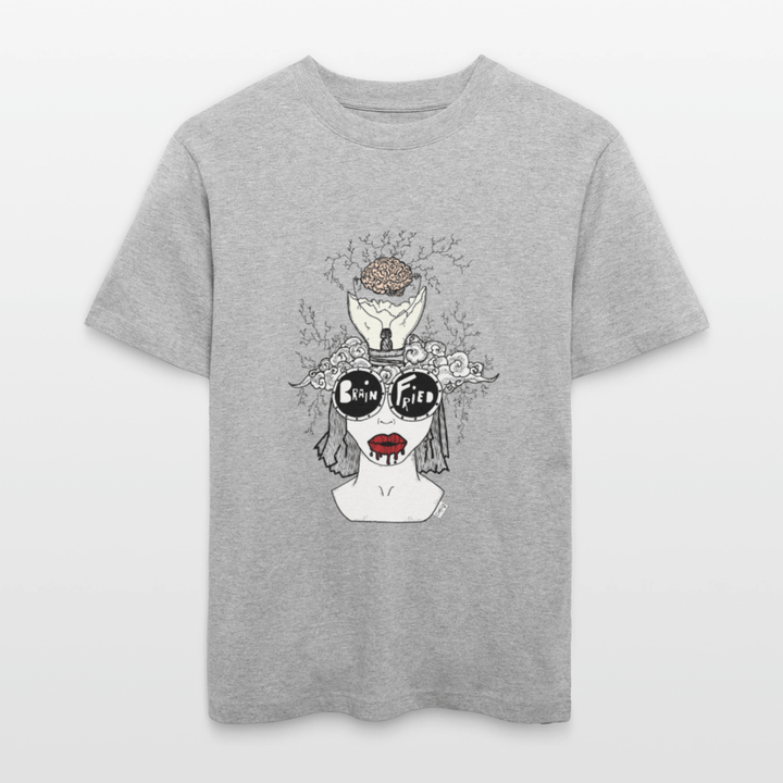 ADHD Brain Fried Unisex T-shirt - Stanley/Stella Relaxed Fit økologisk unisex - T-shirt Sparker - grå meleret - Dajlig