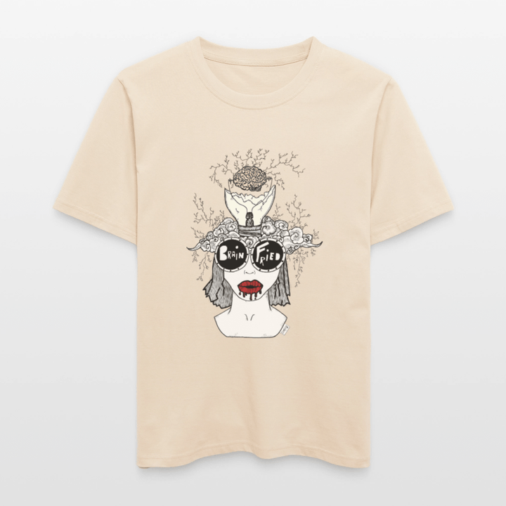 ADHD Brain Fried Unisex T-shirt - Stanley/Stella Relaxed Fit økologisk unisex - T-shirt Sparker - hvid grå - Dajlig