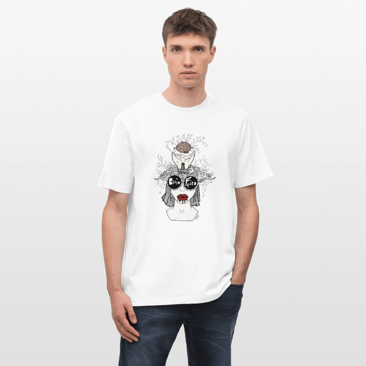 ADHD Brain Fried Unisex T-shirt - Stanley/Stella Relaxed Fit økologisk unisex - T-shirt Sparker - hvid - Dajlig