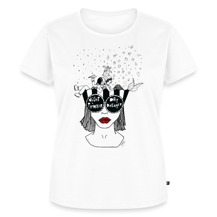 ADHD Day Dreamer, Night Thinker Dame T-shirt - Dame premium T-shirt - hvid - Dajlig