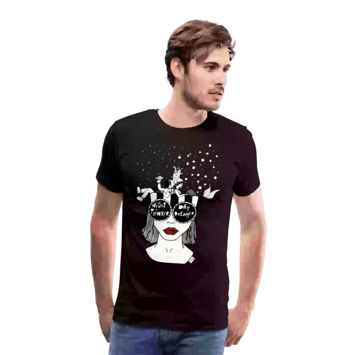 ADHD Day Dreamer, Night Thinker Herre T-shirt - Herre premium T-shirt - sort - Dajlig
