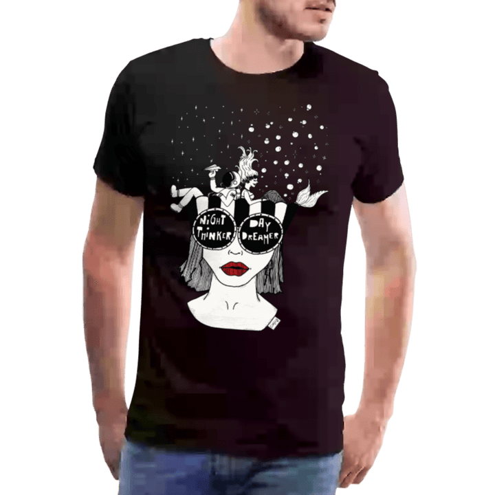 ADHD Day Dreamer, Night Thinker Herre T-shirt - Herre premium T-shirt - sort - Dajlig