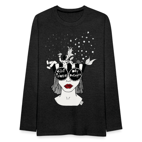 ADHD Day Dreamer, Night Thinker - Herre Trøje - Herre premium T-shirt med lange ærmer - charcoal - Dajlig