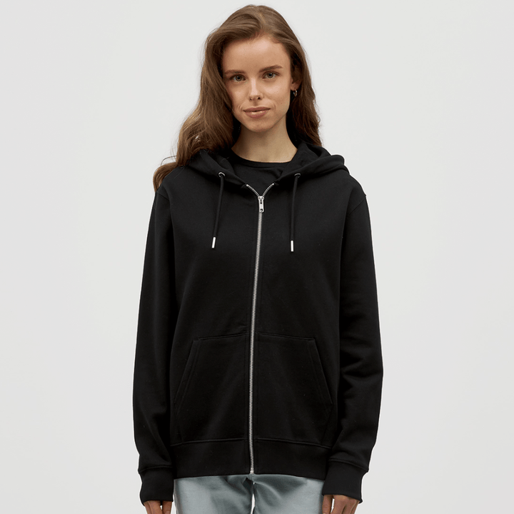 ADHD Day Dreamer, Night Thinker - Kraftig Unisex hættetrøje m. lynlås - Stanley/Stella økologisk unisex - hættejakke CULTIVATOR - sort - Dajlig