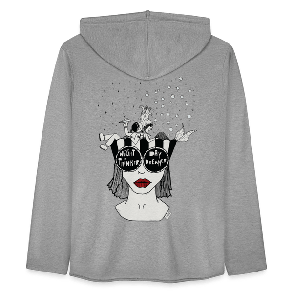ADHD Day Dreamer, Night Thinker - Let Unisex hættetrøje - Let sweatshirt med hætte, unisex - grå meleret - Dajlig