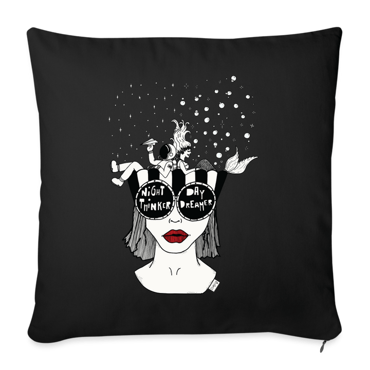 ADHD Day Dreamer, Night Thinker - Sofa Pude betræk - Pudebetræk 45 x 45 cm - sort - Dajlig