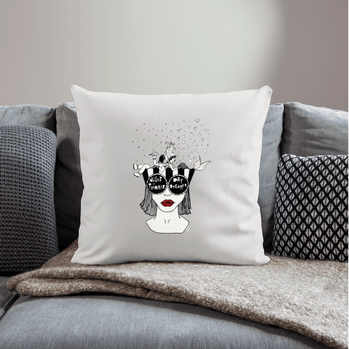 ADHD Day Dreamer, Night Thinker - Sofapude - Sofapude med fyld 44 x 44 cm - Lys beige - Dajlig