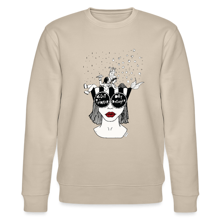 ADHD Day Dreamer, Night Thinker - Unisex Sweatshirt - Stanley/Stella økologisk unisex - sweatshirt CHANGER - beige - Dajlig