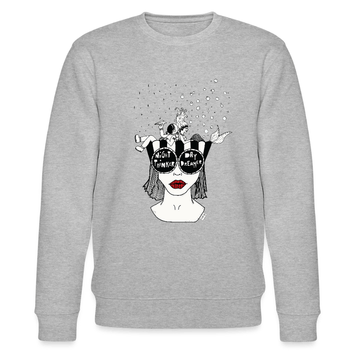ADHD Day Dreamer, Night Thinker - Unisex Sweatshirt - Stanley/Stella økologisk unisex - sweatshirt CHANGER - grå meleret - Dajlig