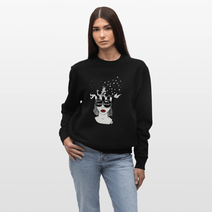 ADHD Day Dreamer, Night Thinker - Unisex Sweatshirt - Stanley/Stella økologisk unisex - sweatshirt CHANGER - sort - Dajlig