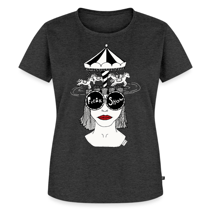 ADHD Freak Show Dame T-shirt - Dame premium T-shirt - antracit meleret - Dajlig