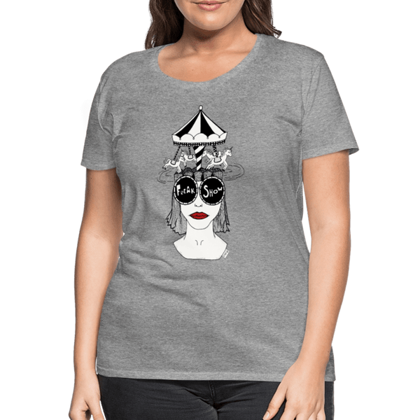 ADHD Freak Show Dame T-shirt - Dame premium T-shirt - grå meleret - Dajlig