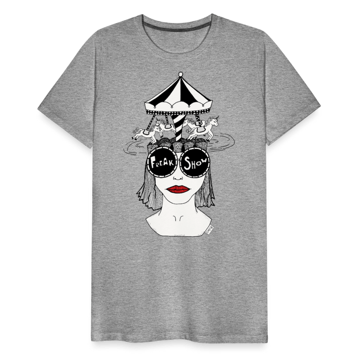 ADHD Freak Show Herre T-shirt - Herre premium T-shirt - grå meleret - Dajlig