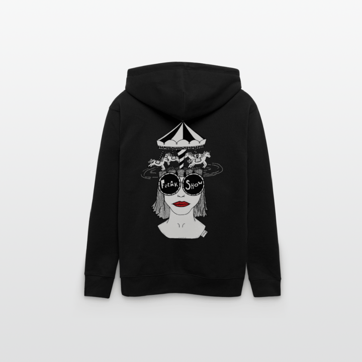 ADHD Freak Show - Kraftig Unisex hættetrøje m. lynlås - Stanley/Stella økologisk unisex - hættejakke CULTIVATOR - sort - Dajlig