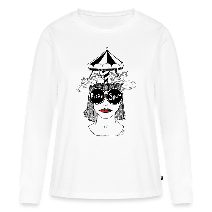 ADHD Freakshow - Dame langærmet trøje - Dame premium T-shirt med lange ærmer - hvid - Dajlig