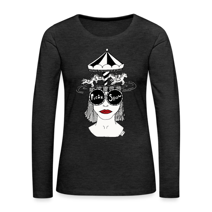 ADHD Freakshow - Dame langærmet trøje - Dame premium T-shirt med lange ærmer - hvid - Dajlig