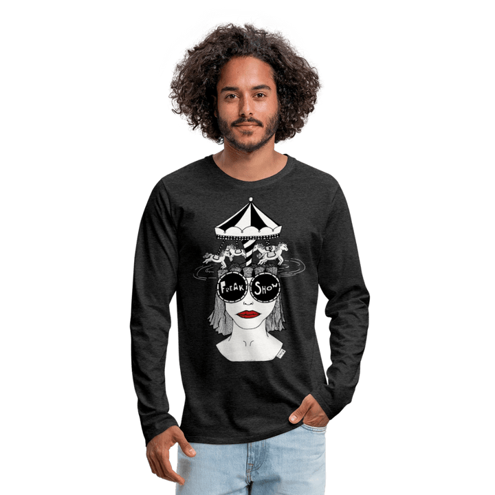 ADHD Freakshow - Herre Trøje - Herre premium T-shirt med lange ærmer - grå meleret - Dajlig