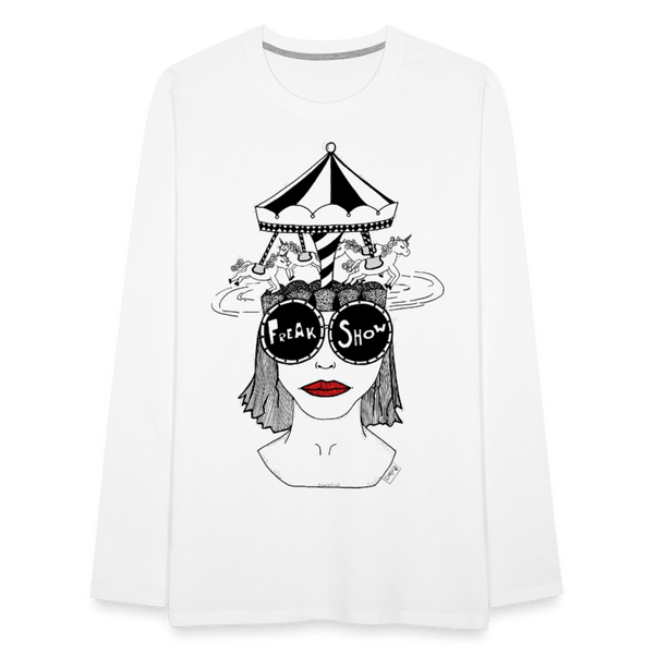 ADHD Freakshow - Herre Trøje - Herre premium T-shirt med lange ærmer - hvid - Dajlig