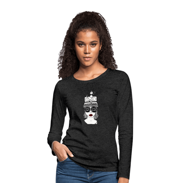 ADHD Hokus Pokus - Dame langærmet trøje - Dame premium T-shirt med lange ærmer - charcoal - Dajlig