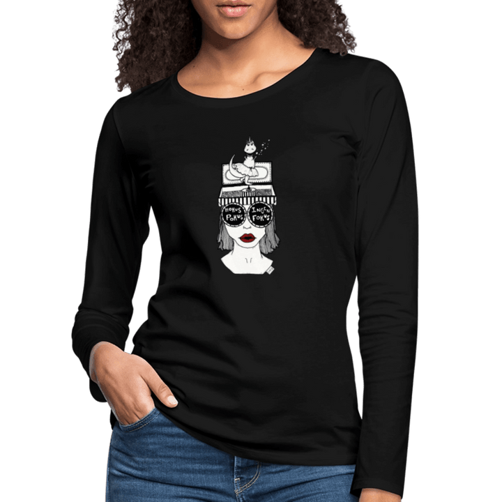 ADHD Hokus Pokus - Dame langærmet trøje - Dame premium T-shirt med lange ærmer - sort - Dajlig