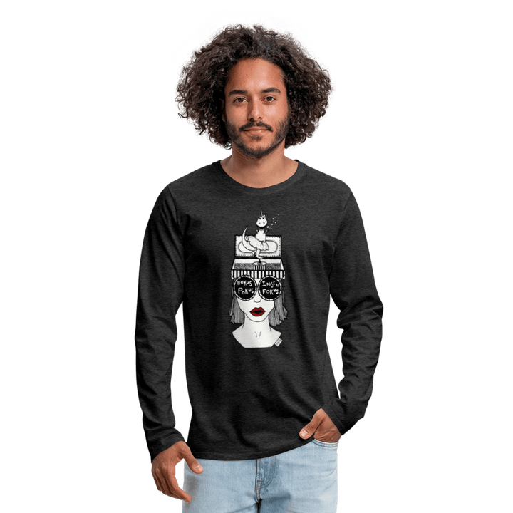 ADHD Hokus Pokus - Herre langærmet trøje - Premium langærmet Herre - T-shirt - charcoal - Dajlig