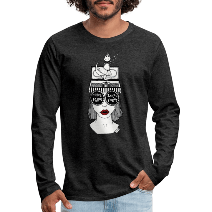 ADHD Hokus Pokus - Herre langærmet trøje - Premium langærmet Herre - T-shirt - charcoal - Dajlig