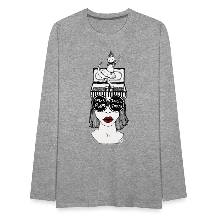 ADHD Hokus Pokus - Herre langærmet trøje - Premium langærmet Herre - T-shirt - grå meleret - Dajlig