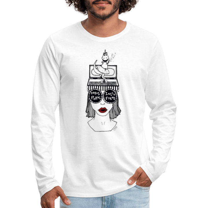 ADHD Hokus Pokus - Herre langærmet trøje - Premium langærmet Herre - T-shirt - hvid - Dajlig