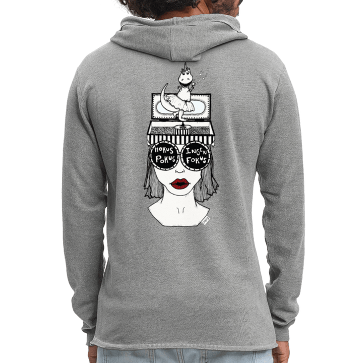 ADHD Hokus Pokus - Let Unisex hættetrøje - Let sweatshirt med hætte, unisex - grå meleret - Dajlig
