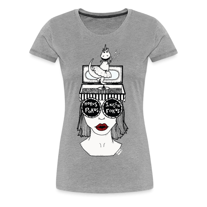 ADHD Hokus Pokus Sofie Dame T-shirt - Dame premium T-shirt - grå meleret - Dajlig