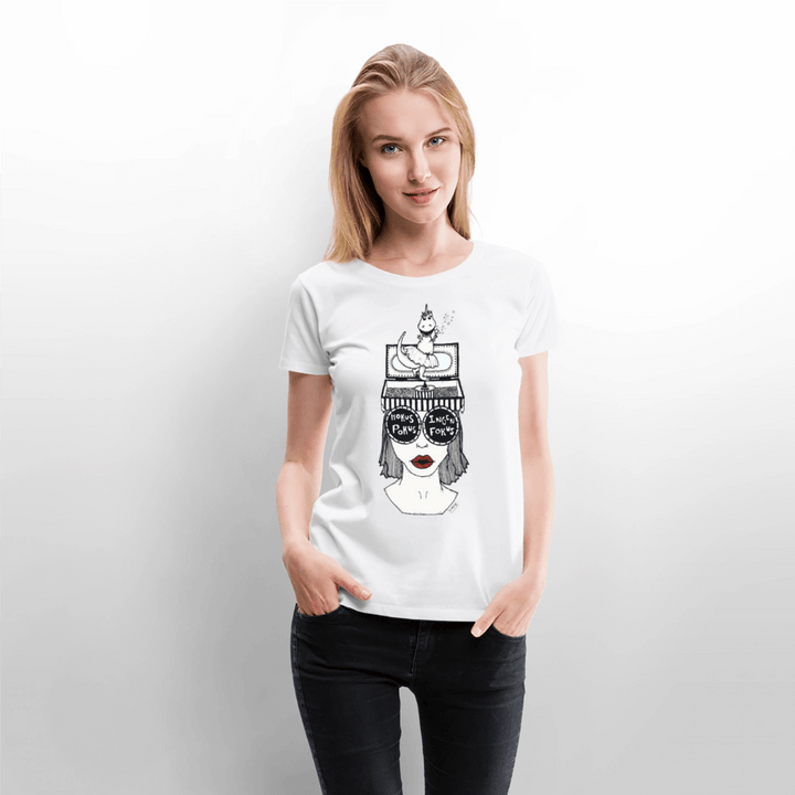 ADHD Hokus Pokus Sofie Dame T-shirt - Dame premium T-shirt - hvid - Dajlig