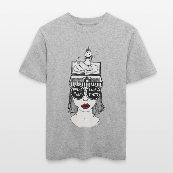ADHD Hokus Pokus Sofie Unisex T-shirt - Stanley/Stella Relaxed Fit økologisk unisex - T-shirt Sparker - grå meleret - Dajlig