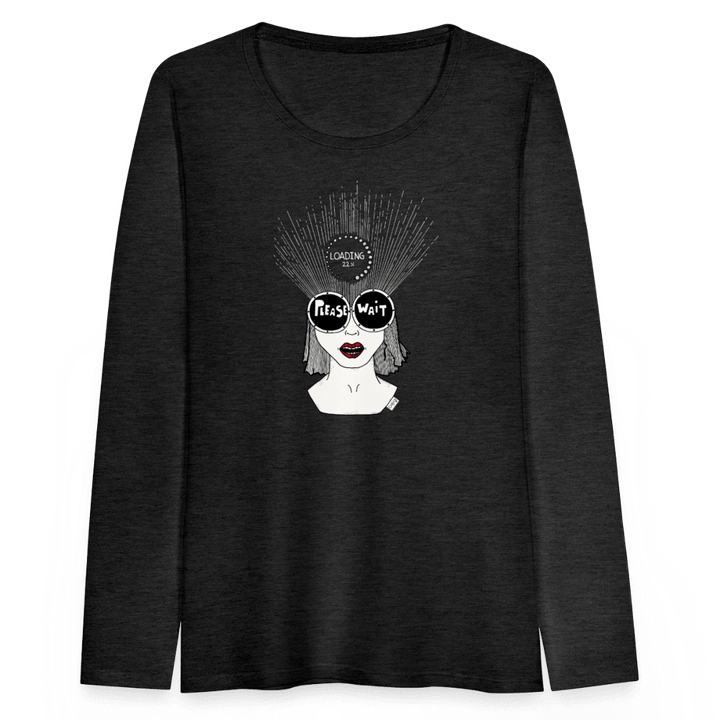 ADHD Loading - Dame langærmet trøje - Dame premium T-shirt med lange ærmer - charcoal - Dajlig