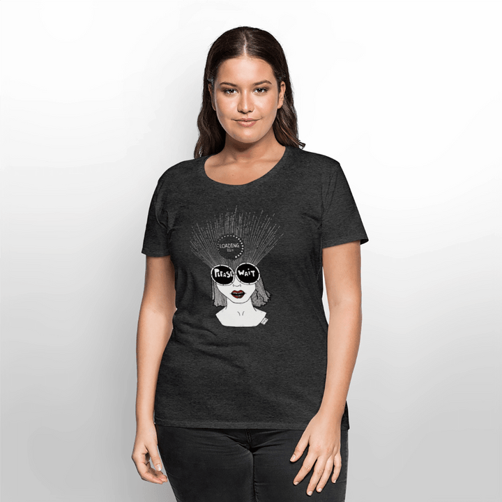 ADHD Loading Dame T-shirt - Dame premium T-shirt - antracit meleret - Dajlig