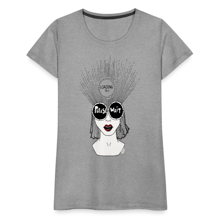 ADHD Loading Dame T-shirt - Dame premium T-shirt - grå meleret - Dajlig
