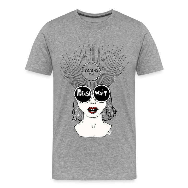ADHD Loading Herre T-shirt - Herre premium T-shirt - grå meleret - Dajlig
