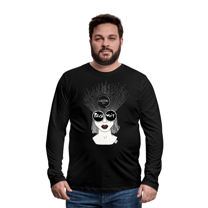 ADHD Loading - Herre Trøje - Herre premium T-shirt med lange ærmer - hvid - Dajlig
